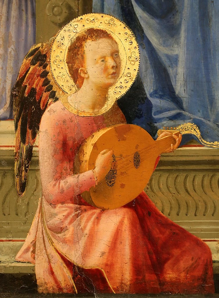 Polittico di Pisa - Madonna col Bambino e angeli, National Gallery, Londra, dettaglio 3